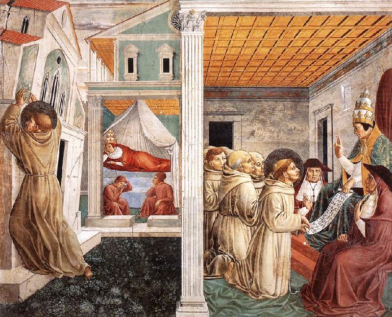 GOZZOLI, Benozzo Scenes from the Life of St Francis (Scene 5, north wall) g china oil painting image